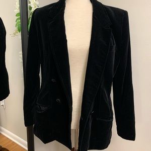 Vintage Double-Breasted Velvet Blazer